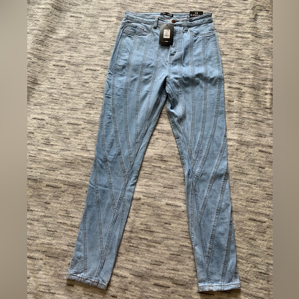 Fashion Nova Stripe Tease Skinny Jeans